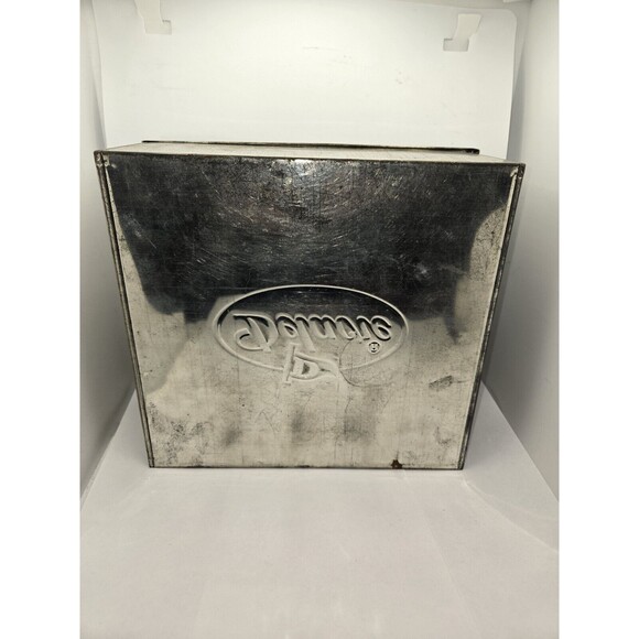 Vtg Delacre Tin Box Metal Cookie Biscuit Container Advertisement 9-1/8 x 8-1/2 - Picture 3 of 6